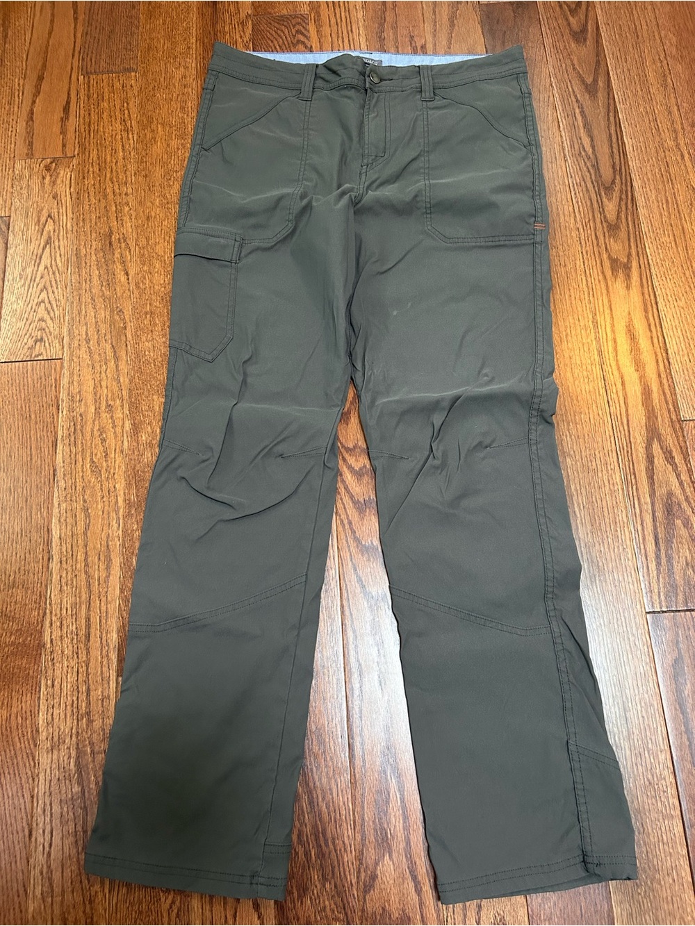 Toad&Co Men's Barrow Cargo Hiking Pants Olive Gray Green Size 34